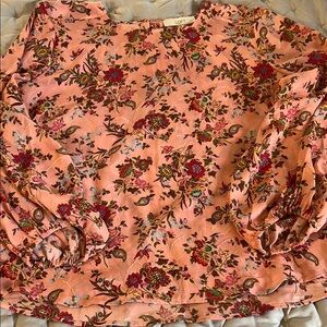 LOFT peach floral Blouse